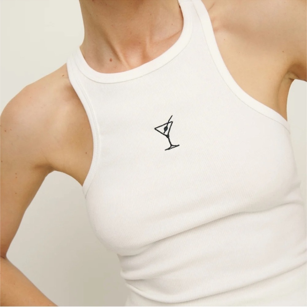 Reformation Nova Martini Tank Top White XS